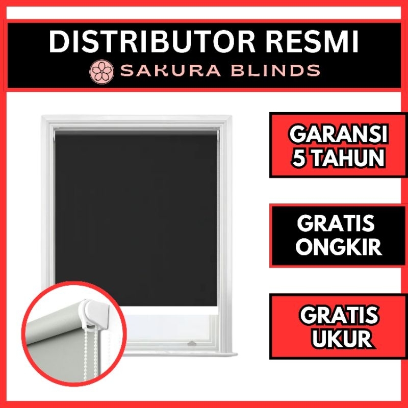 Roller Blinds Blackout Custom - Roll Blinds Blackout - Tirai Gulung - Rolling Blinds - Tirai Minimal