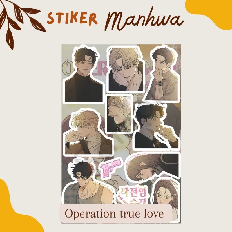 Sticker Manhwa A6 Waterproof Operation True Love Shim Soo Ae  Go Eunhyuk Baek Dohwa Stiker Anime web