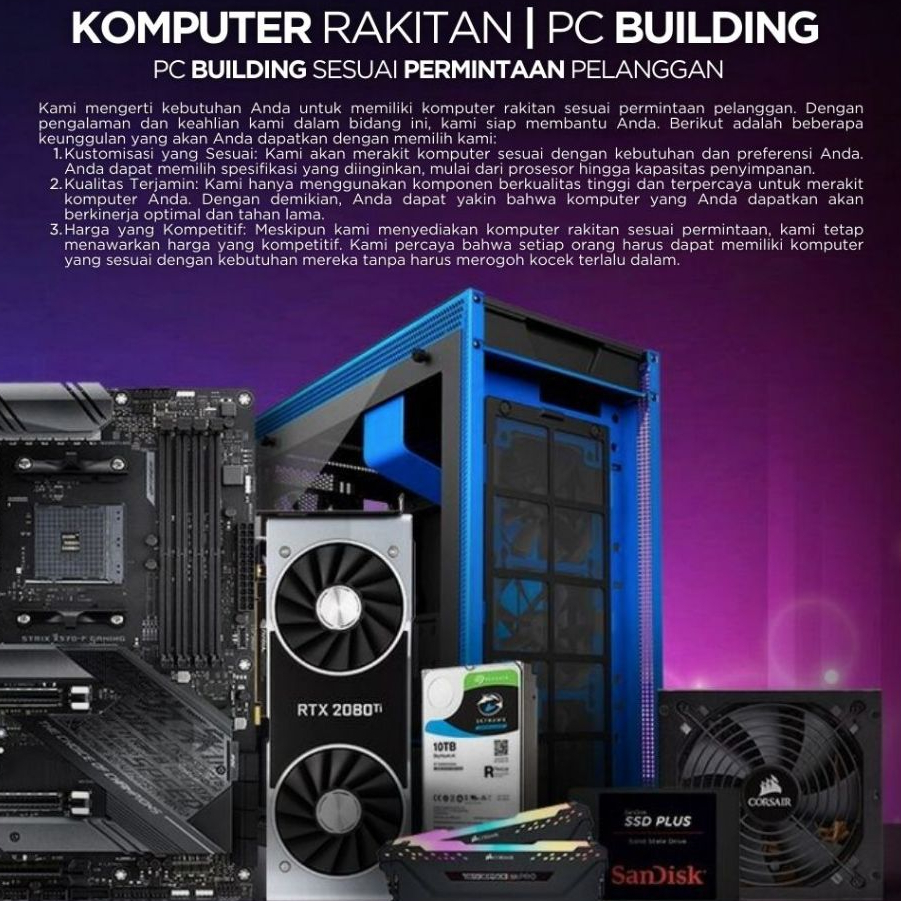 1 paket PC rakitan Prosessor I5-4590