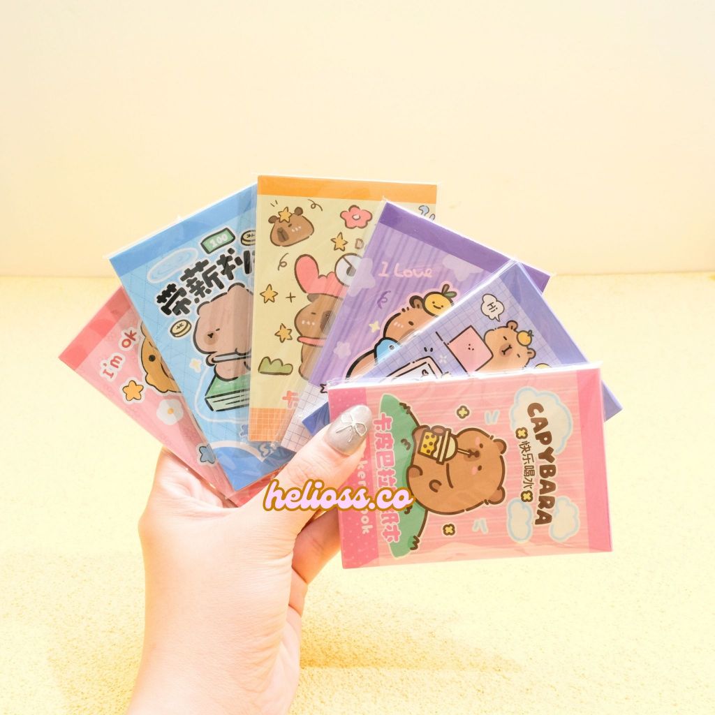

STIKER BOOK STIKER PERANGKO MOTIF CAPYBARA KAPIBARA STICKER BOOK BUKU STIKER MODEL CAPYBARA KARAKTER LUCU HELIOSS.CO