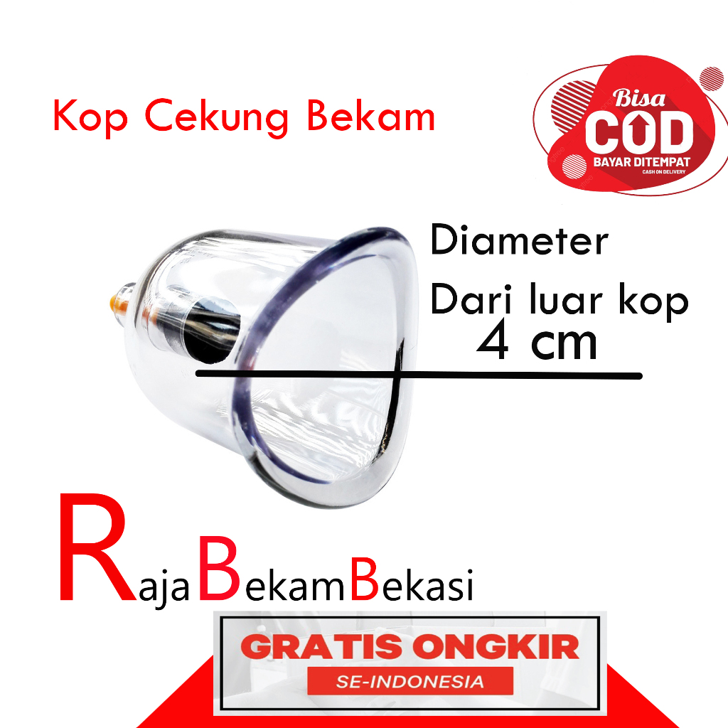 Kop Bekam Satuan Cekung Hijamah / Lengkung / Bengkok Tebal