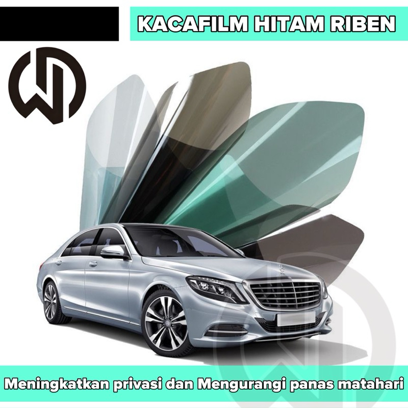 kacafilm riben hitam stiker kaca mobil hitam riben penolak panas
