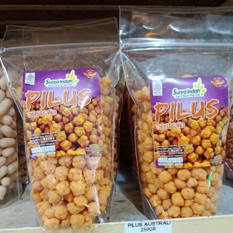 

Pilus Australia 250gr packing Surya Indah Jombang dijamin enak
