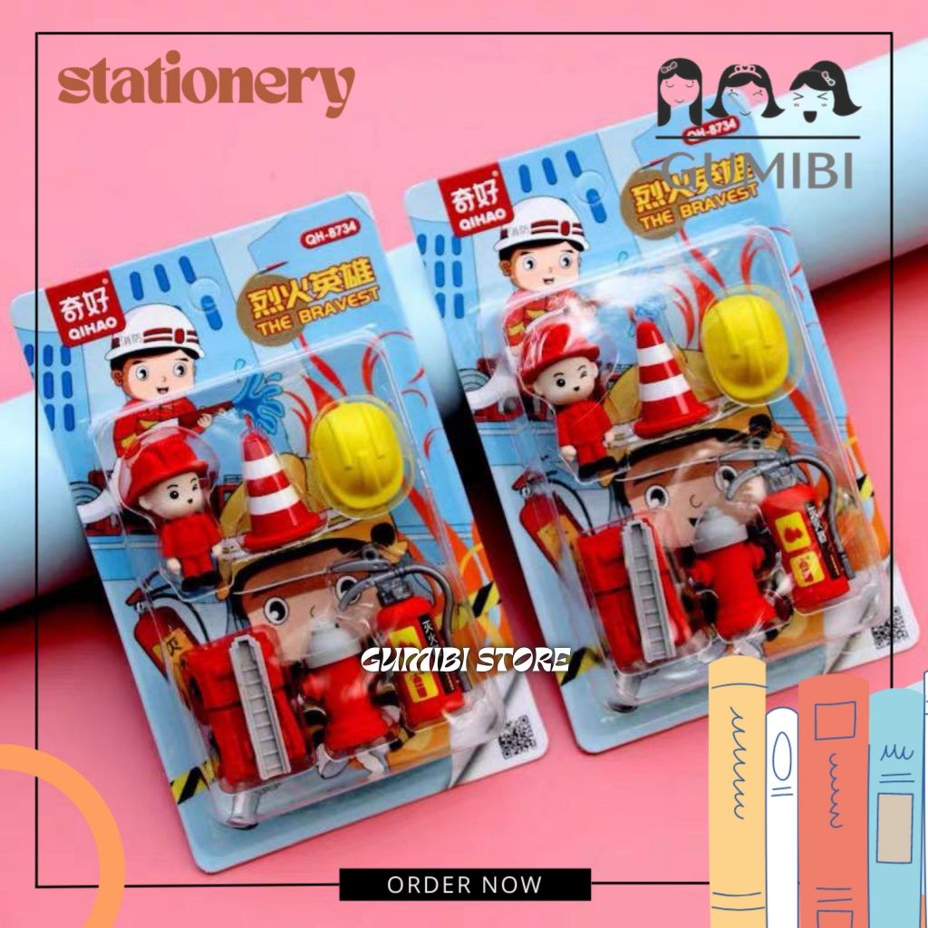 

PENGHAPUS PAPAN MOTIF PEMADAM KEBAKARAN PENGHAPUS PENSIL ERASER 3D BONEKA MOTIF PEMADAM FIREFIGHTER STATIONERY ANAK COWOK TERMURAH DISTRICT BEAUTY