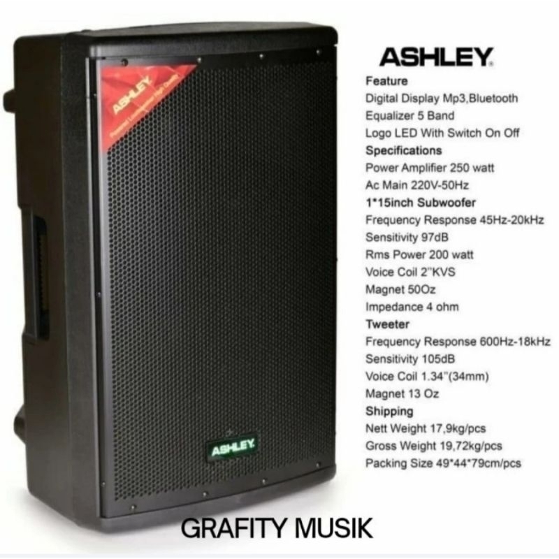 Speaker Aktif Ashley 15 Inch Ashley Hero 15 A Original Active 15 Inch ( jual 1 set )
