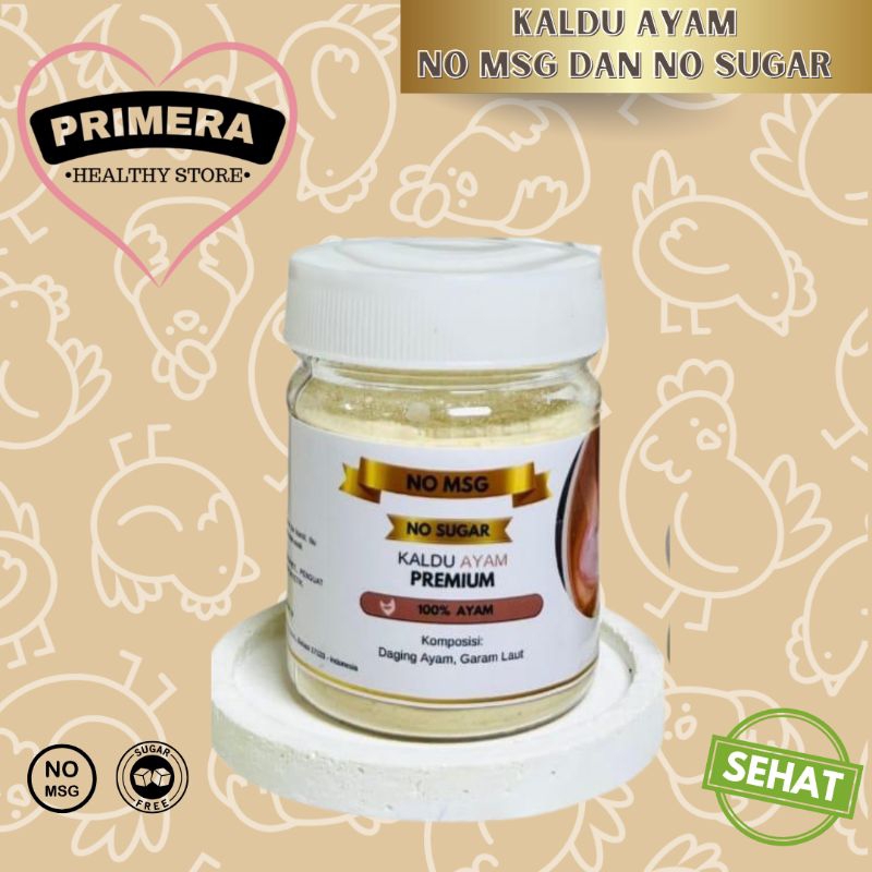 

Kaldu Ayam Sehat Penyedap No Msg Tanpa Msg No Sugar Tanpa Gula 40gr PrimeraStore