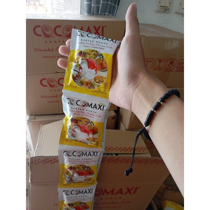 

GROSIR 1 Dus/Karton Santan Cocomaxi Original Standart Bubuk isi 10 Renteng/100 Sachet 25gr Bungkus Kuning Murah