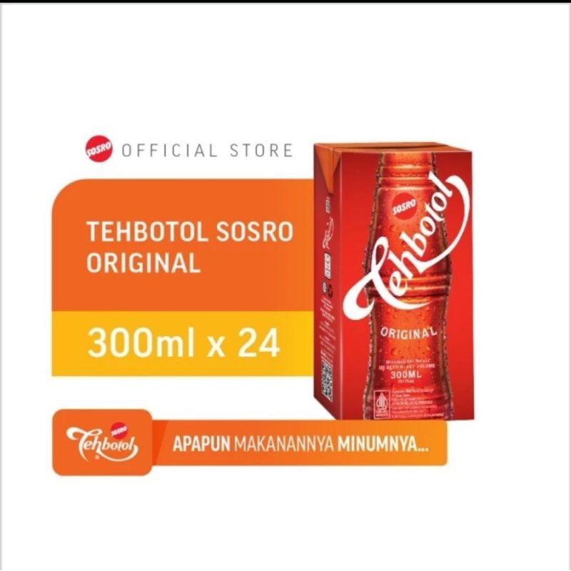 

Sosro Teh Botol Kotak 300ml 1dus isi 24pcs