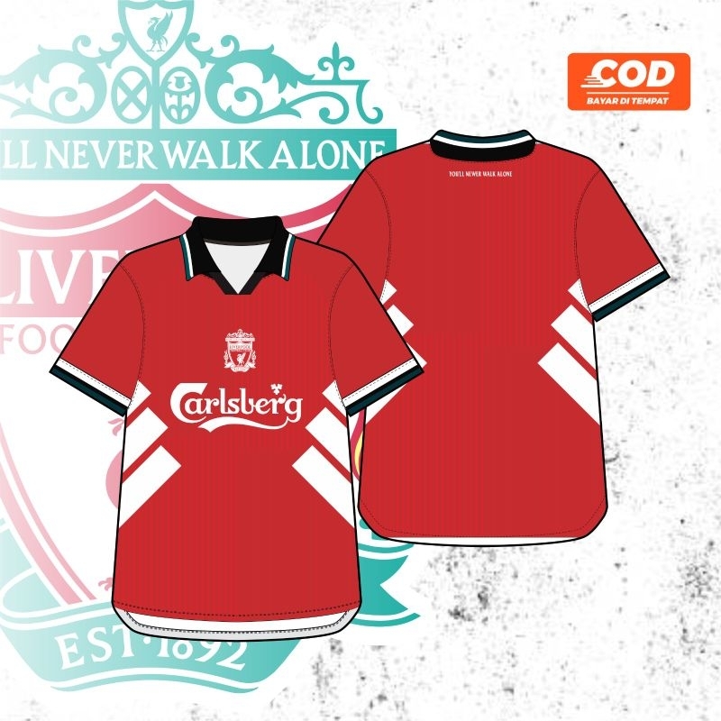 Jersey Baju Bola Liverpool Retro - Jersey Vintage - Jersey Liverpool - Baju Liverpool - Jersey Retro