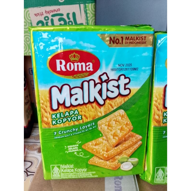 

Malkist Kelapa kopyor 213gr,1slop 6pcs