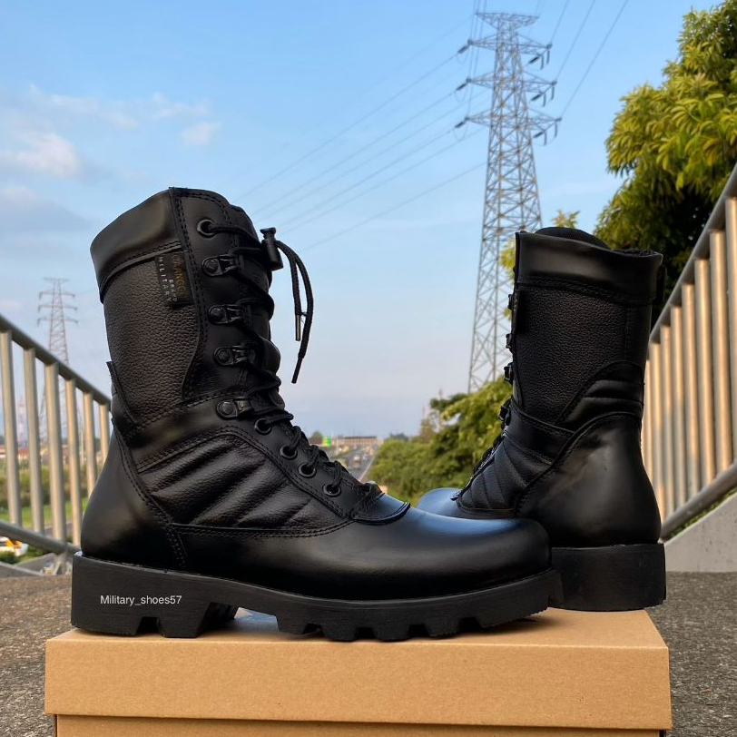 sepatu pdl kulit asli tni ad polri tactical pdl full kulit asli terbaru caanggo