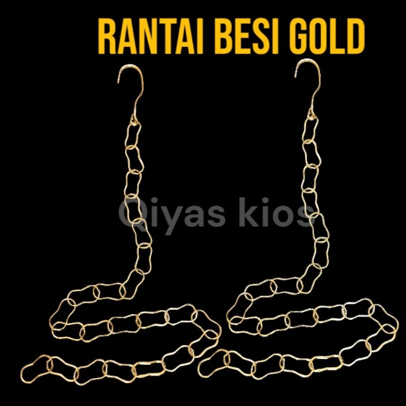 Rantai Besi Gold Gantungan Hanger Baju