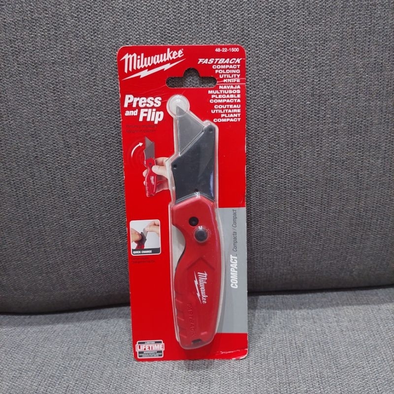 Milwaukee 48-22-1500 FASTBACK Press Flip Compact Folding Utility Knife