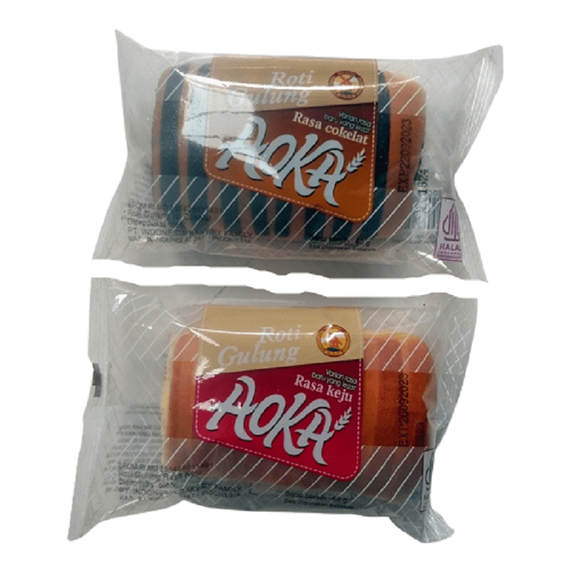 

Roti Aoka Gulung Rasa Keju Dan Coklat 60 gr