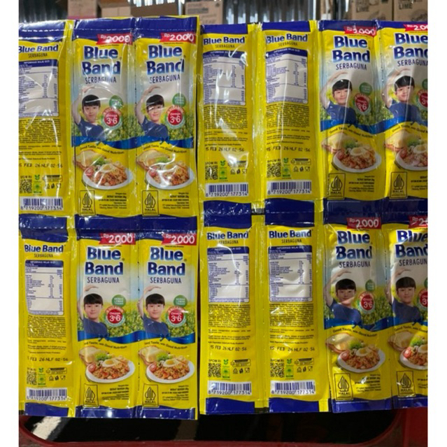 Blue band Serbaguna mentega Sachet 20g ( 1 Renceng isi 12 Sachet )