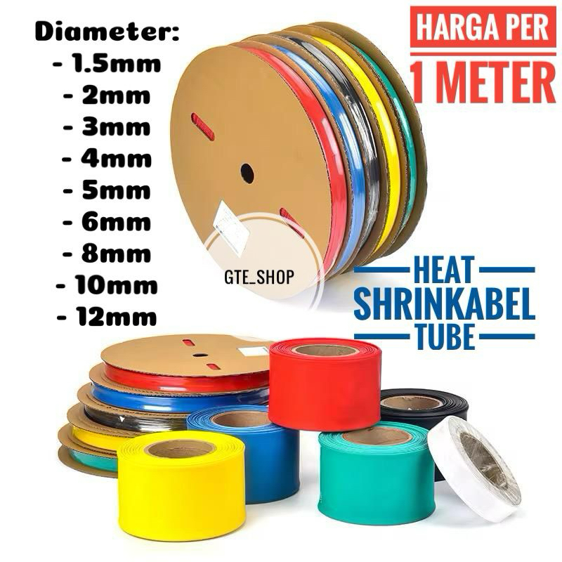 Heatshrink Tube Heat Shrink Kabel Selang Bakar / Selongsong Kabel Bakar / Pelindung Kabel Heat Shrin