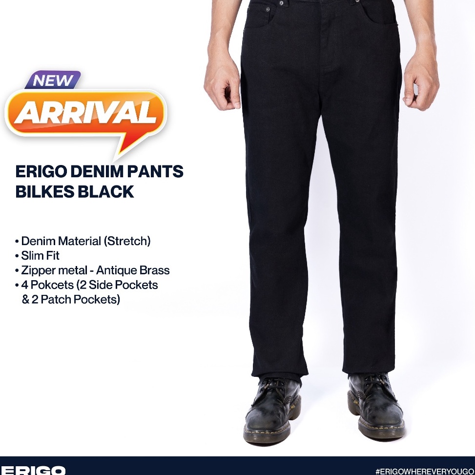 55TERMURAH Erigo Denim Bilkes Black