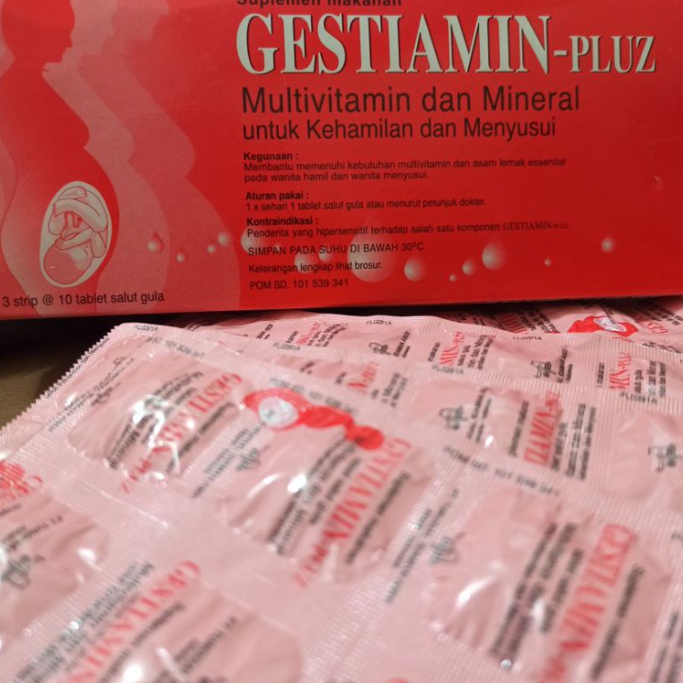 55HARGA TERMURAH GESTIAMIN PLUZ PLUS IBU HAMIL per box dan strip