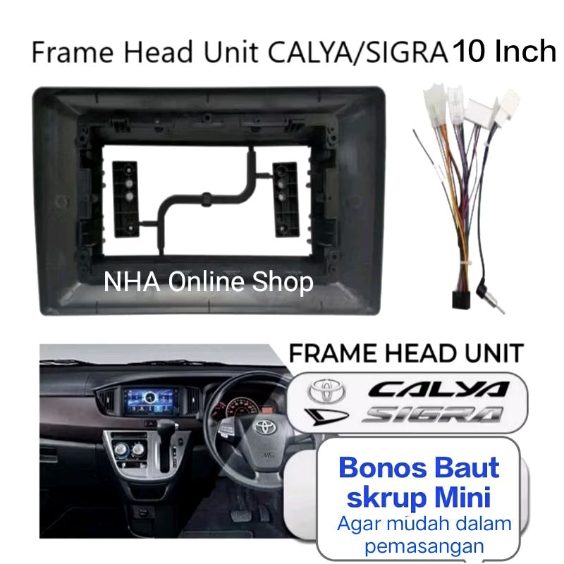 Frame Head unit Android 10 inch Mobil Sigra & Calya