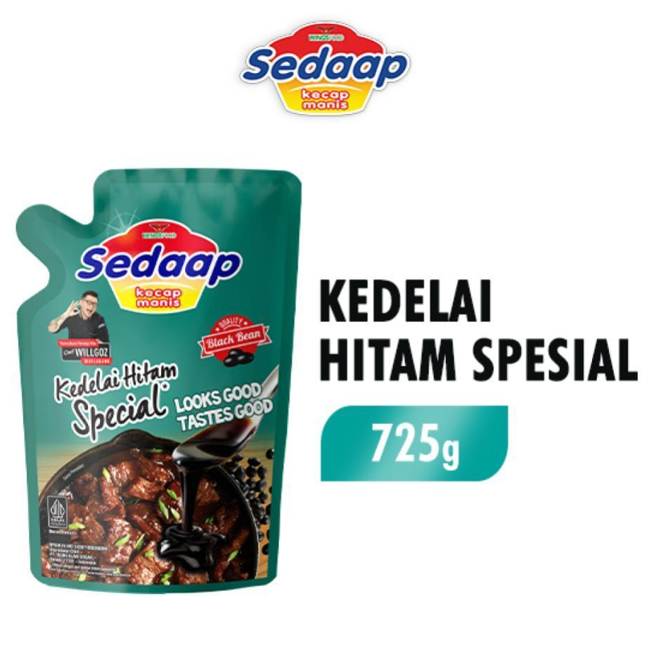 

725Gr Sedaap Kecap Manis Kedelai Hitam Spesial Pouch Exp. Februari 2027