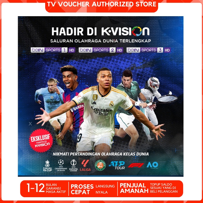 55TERBARU Voucher Paket BEIN SPORT KVISION 3 9 18 Hari Kvision