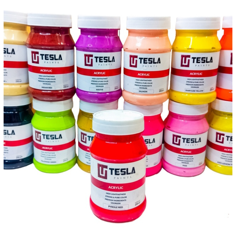 

Cat Akrilik Tesla 250ml - Tesla Acrylic Paints - Cat Tesla Cat Lukis Akrilik Tesla