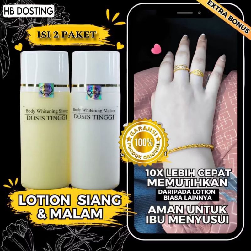 COD HB EXTRA WHITENING DOSIS TINGGI / HAND BODY LOTION PEMUTIH BADAN / HB DOSTING BPOM TERLARIS