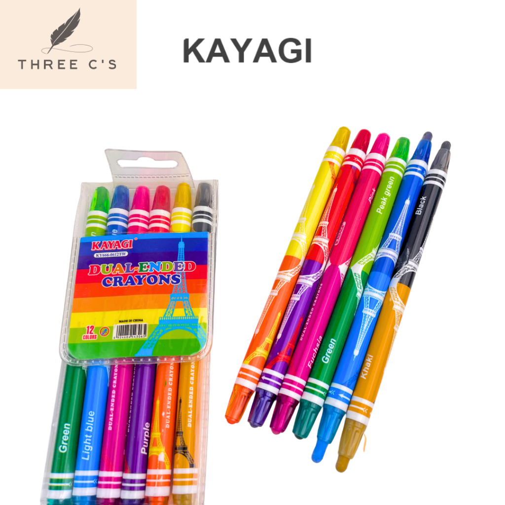 

Crayon Putar Pensil Warna Crayon Set Mewarnai anak Twin Tip 12 Warna