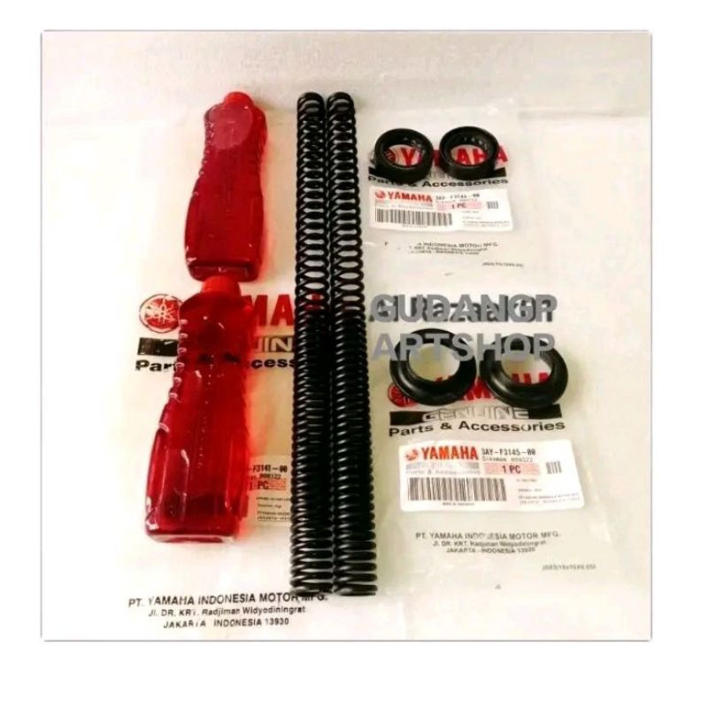 ASS SHOCK HALU HALU DEPAN PAKET KOMPLIT BANGET UNTUK MOTOR YAMAHA JUPITER MX  OLD/LAMA KODE 5YP
