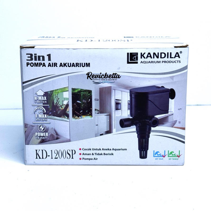 Kandila ECO-1200 KD 1200SP Pompa Aquarium Aquascape ikan hias glofish tetra danio chana