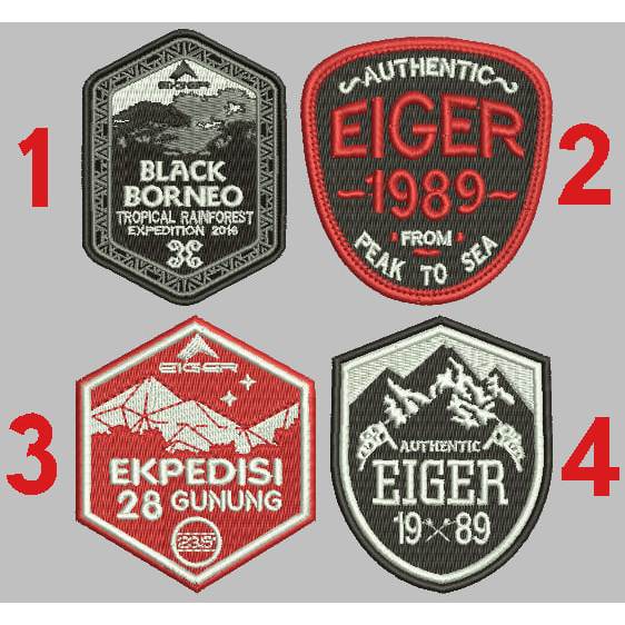 EIGER LOGO A-A326 PATCH BORDIR LOGO EMBLEM EMBROIDERY RBC