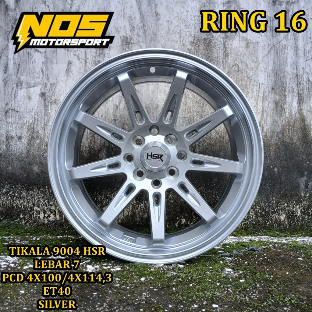 Velg New TIKALA HSR RING 16 Lebar 7 double pcd 4x100/4x114,3 offset.40 buat ayla, sigra, ignis,ferio