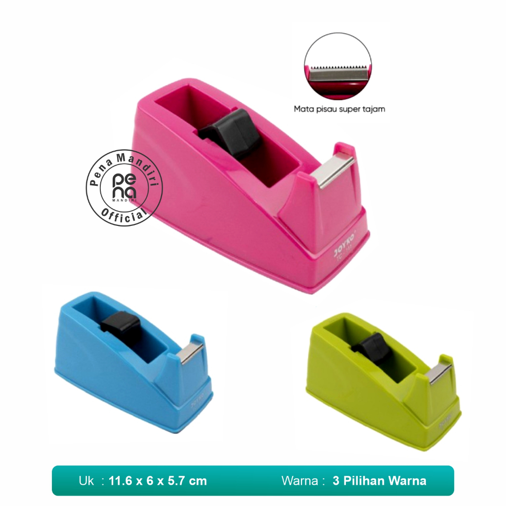 

Tape Dispenser Cutter Joyko TD 102 Tempat Pemotong Solasi Isolasi Solatip Selotip