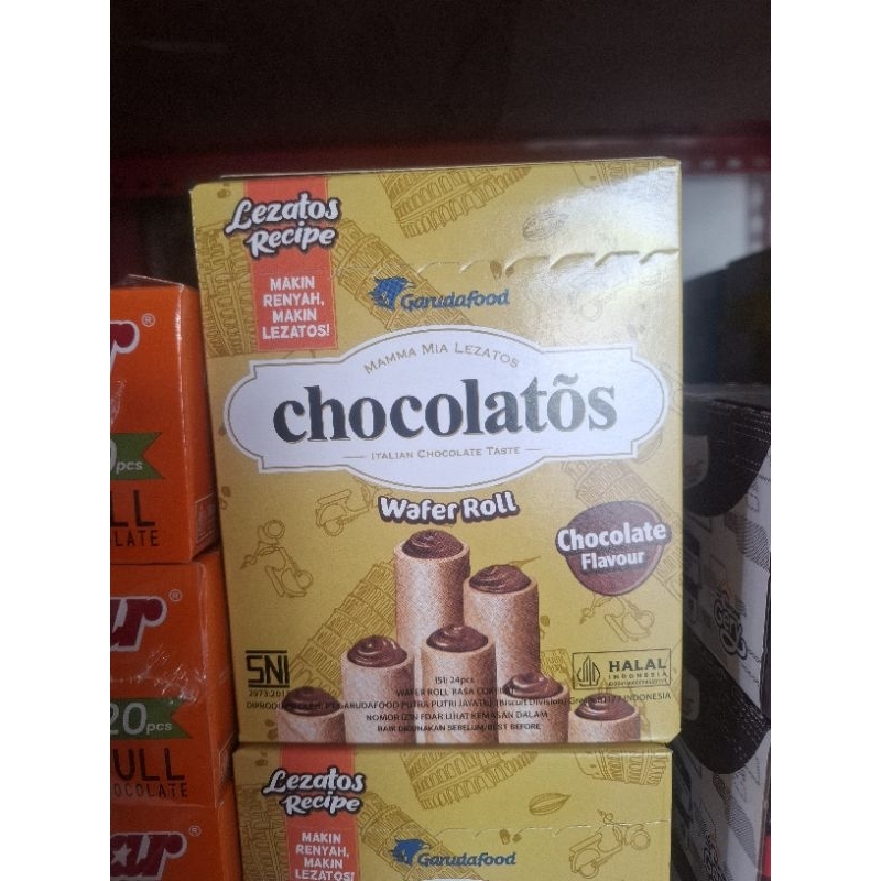 

chocolatos wafer roll box isi 24pcs