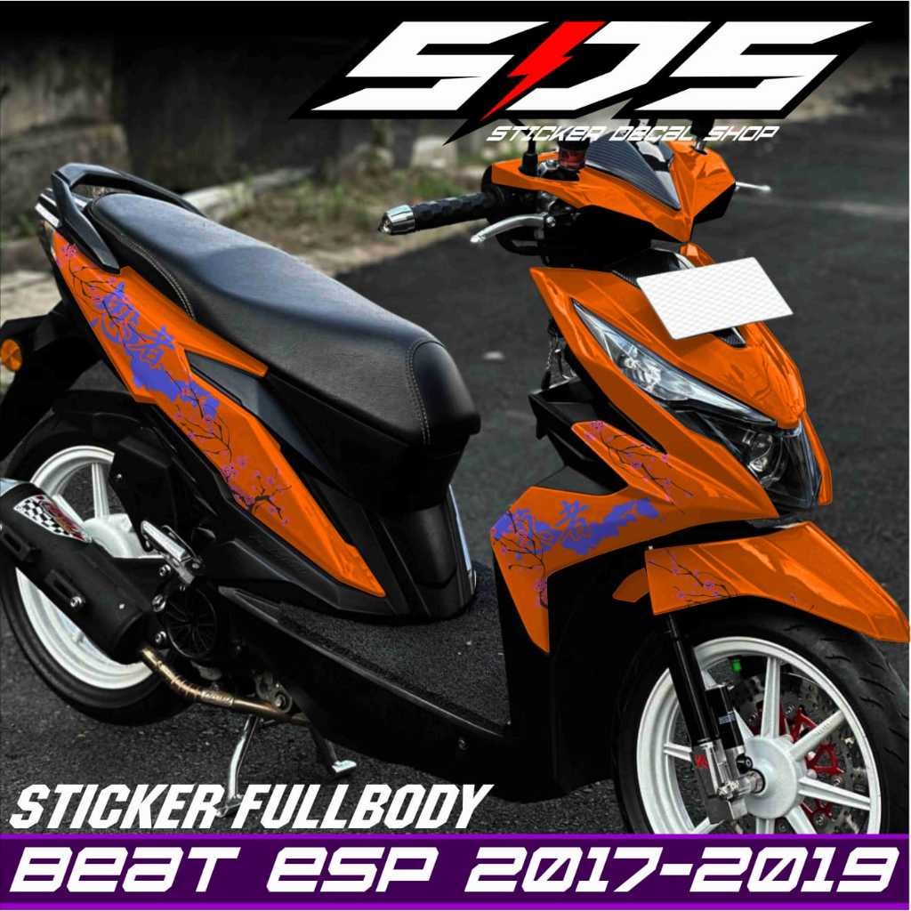 Decal Sticker Beat ESP Full Body Stiker Skotlet Motor Honda Beat Esp Sticker Decal Sakura Japan