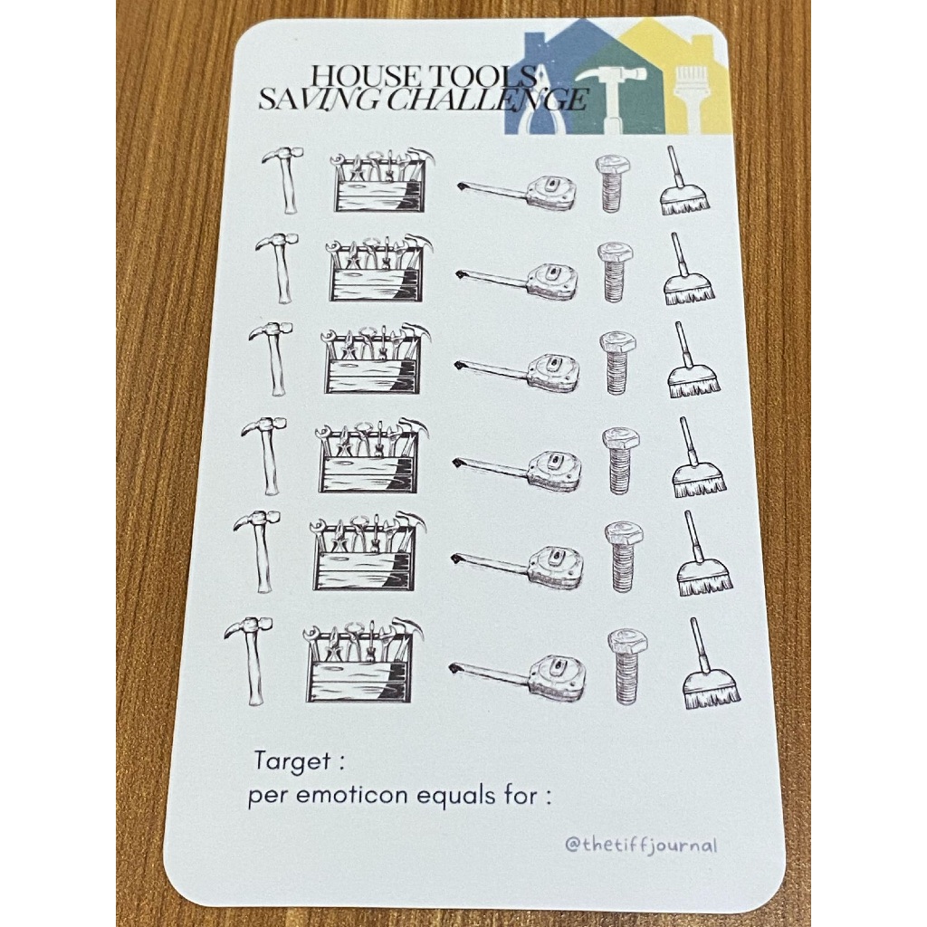 

SAVING CHALLENGE | CASH STUFFING | BUDGETING CARD - HOUSE TOOLS