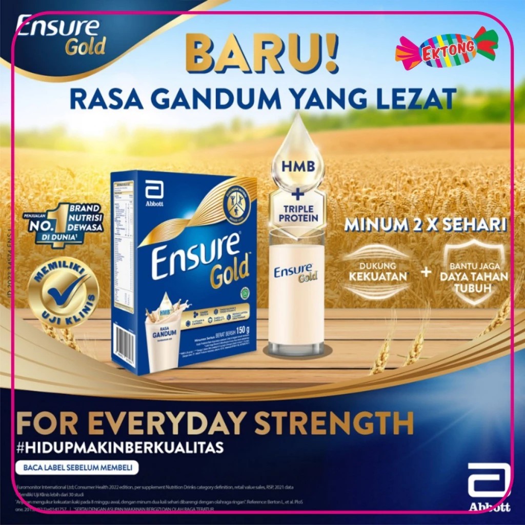 

PALING DICARI!!1 [ 1 BOX ] Ensure Gold HMB Vanila 150 g - Nutrisi Dewasa Rendah Laktosa