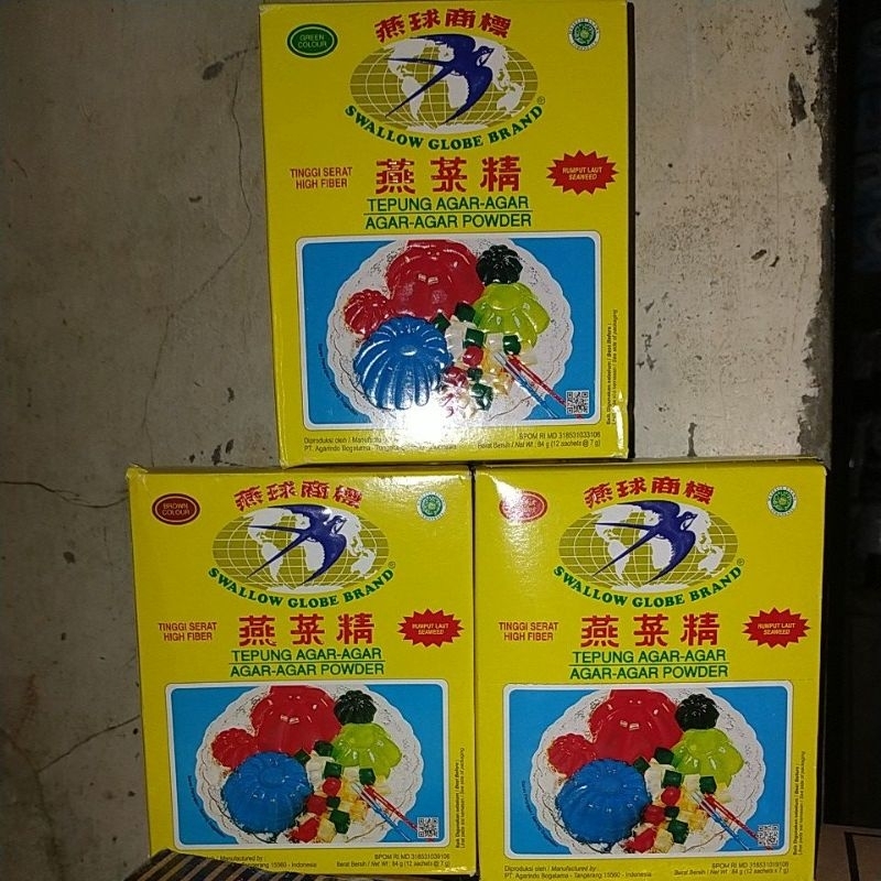 

Agar Agar Swallow Globe 1 box @ isi 12pcs