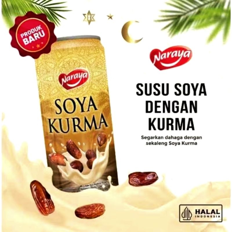 

NARAYA susu SOYA dengan kurma CAN kaleng 300 ml