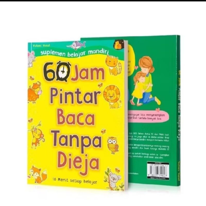 Buku Belajar Anak Pemula Buku 60 Jam Pintar Baca Tanpa Dieja Untuk Anak PAUD TK Full Colour
