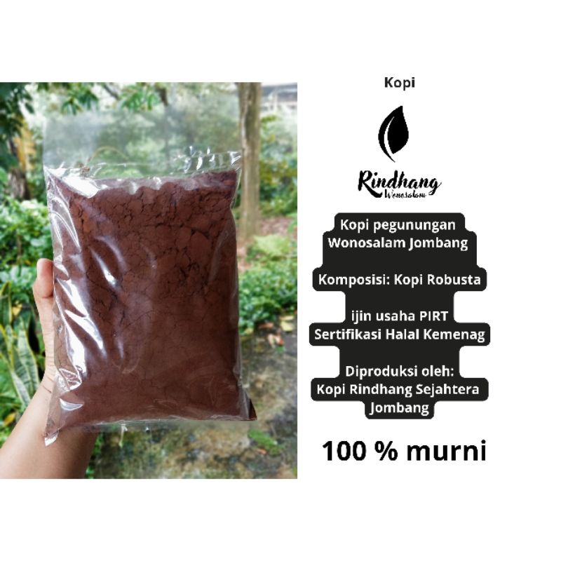 

Kopi Bubuk Robusta Wonosalam murni 100%-500 gram