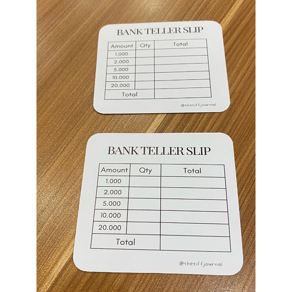 

SAVING CHALLENGE | CASH STUFFING | BUDGETING CARD - BANK TELLER SLIP (DAPAT 2 PCS)
