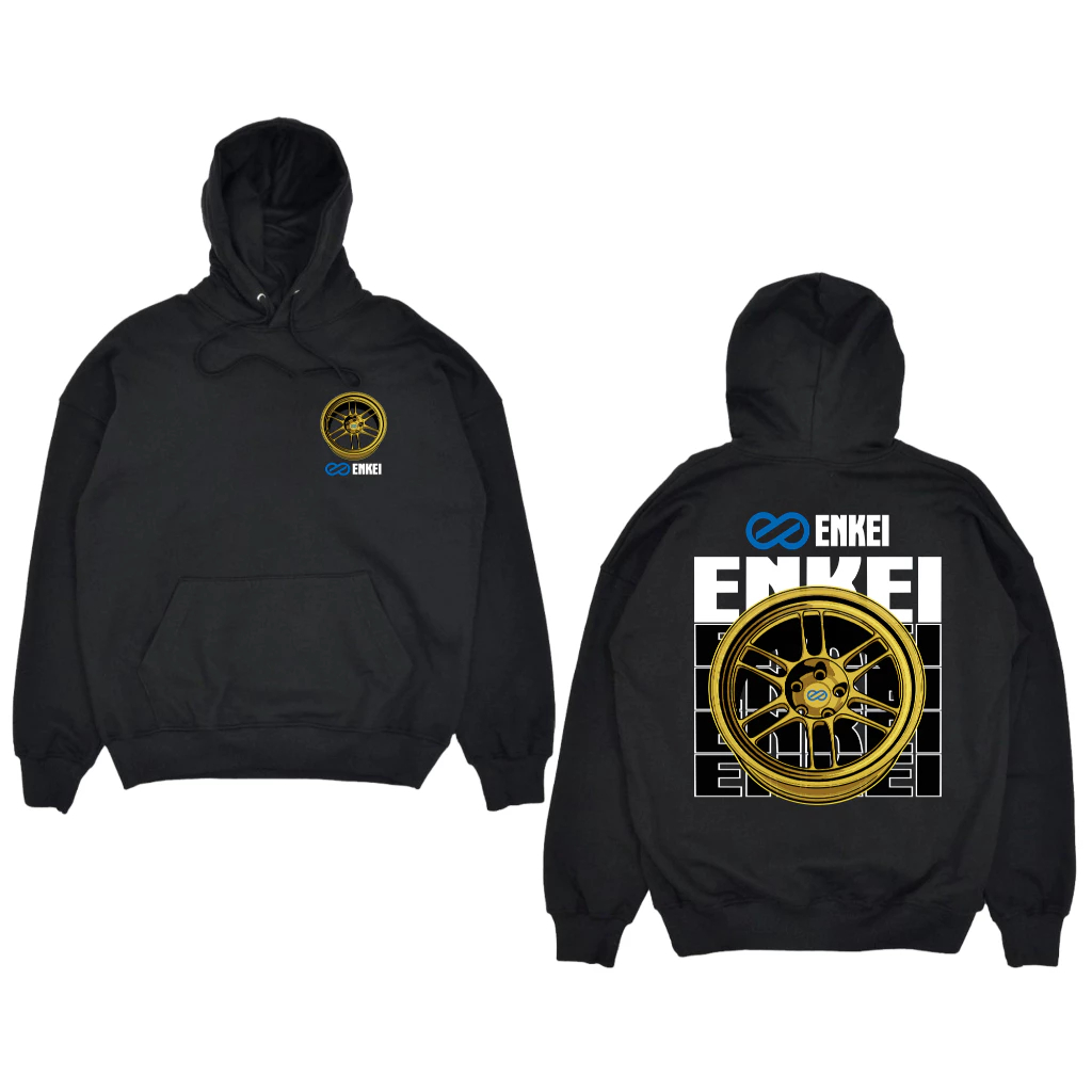 JAKET HOODIE OTOMOTIF VELG ENKEI WHEELS BIG SIZE JUMBO