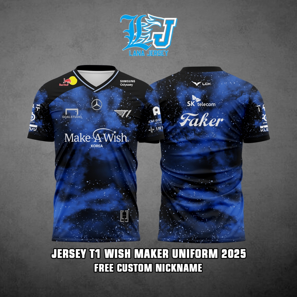 JERSEY T1 2025 WISH MAKER UNIFORM LOL (free custom nickname)