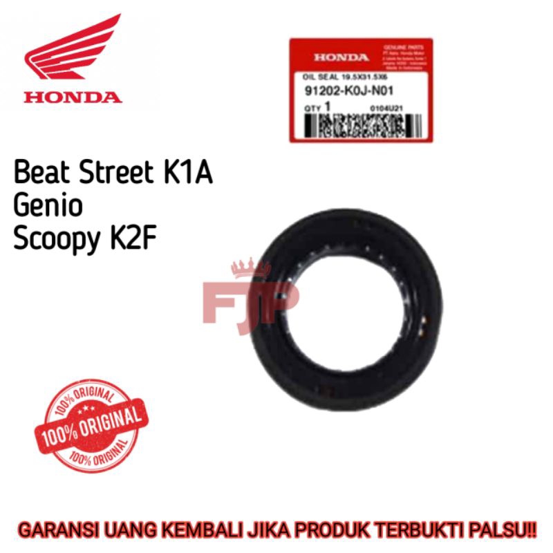 91202-K0J-N01 OIL SEAL CRANKSHAFT SIL KRUK AS KIRI GENIO BEAT K1A ORIGINAL