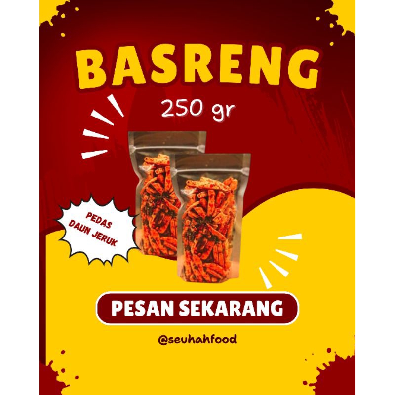 

Basreng pedas / basreng kriuk/makanan pedas/basreng pedas daun jeruk 250 gr