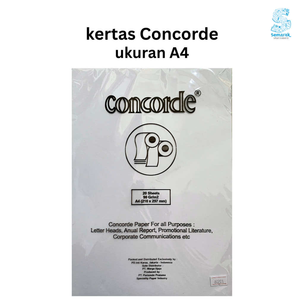 

Concorde Kertas Piagam A4 90 Gr/m2 [1 Pack / 20 Lembar]