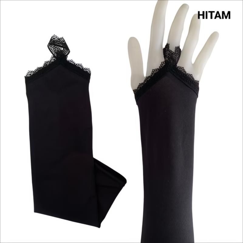 Sarung Tangan Renda Cincin Muslimah/Manset Renda Muslimah Jersey Premium/Manset Tangan Umroh