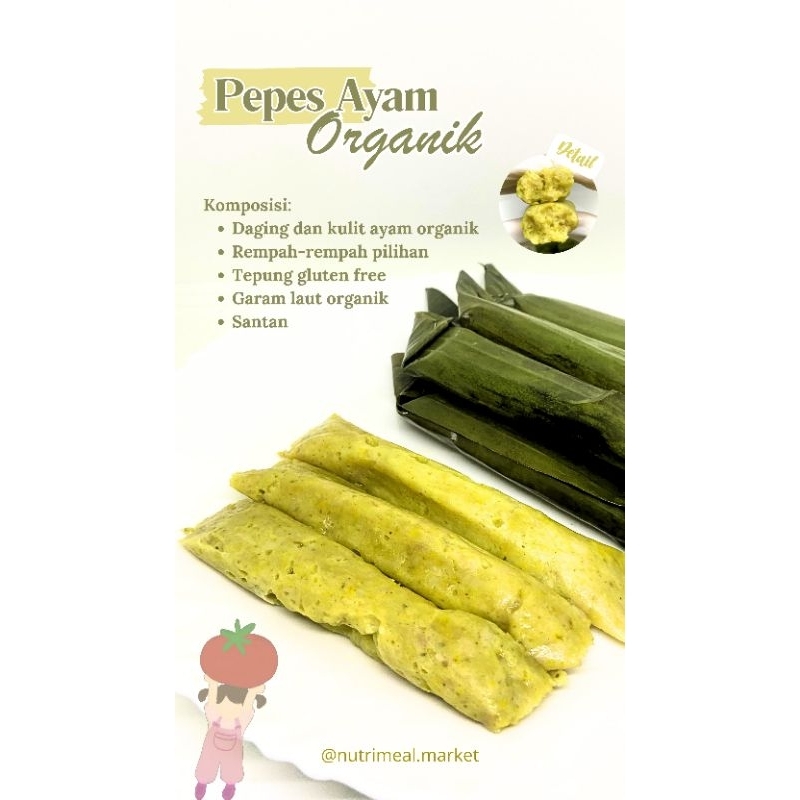 

Pepes Ayam Organik isi 5 pcs - Nutrimeal
