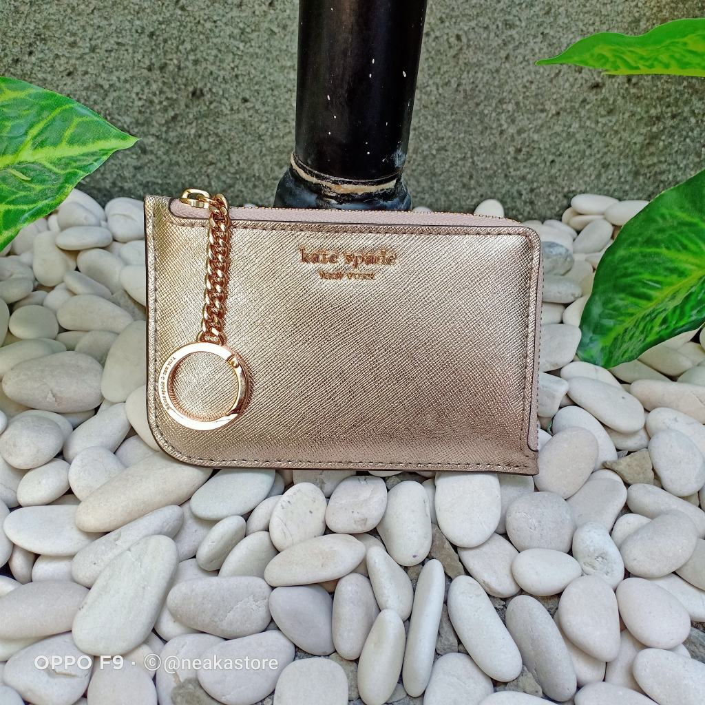 Dompet Kartu & keychain KS cameron medium l-zip WLRU5439 metalic blush - defect